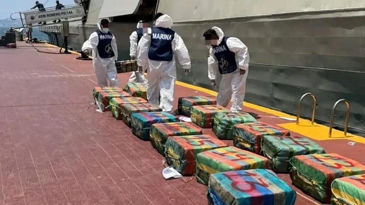 Marina decomisa 1800 kg de cocaína en las costas de Guerrero