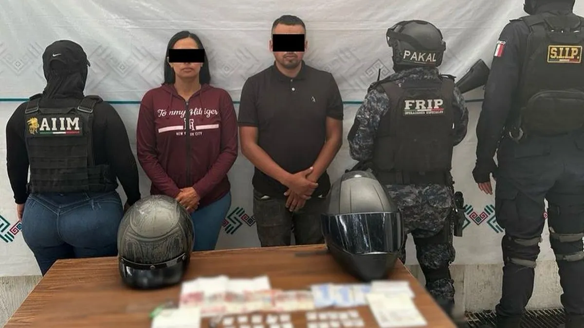 Cae pareja de colombianos que se dedicaban a préstamos 'gota a gota' en el Soconusco, Chiapas