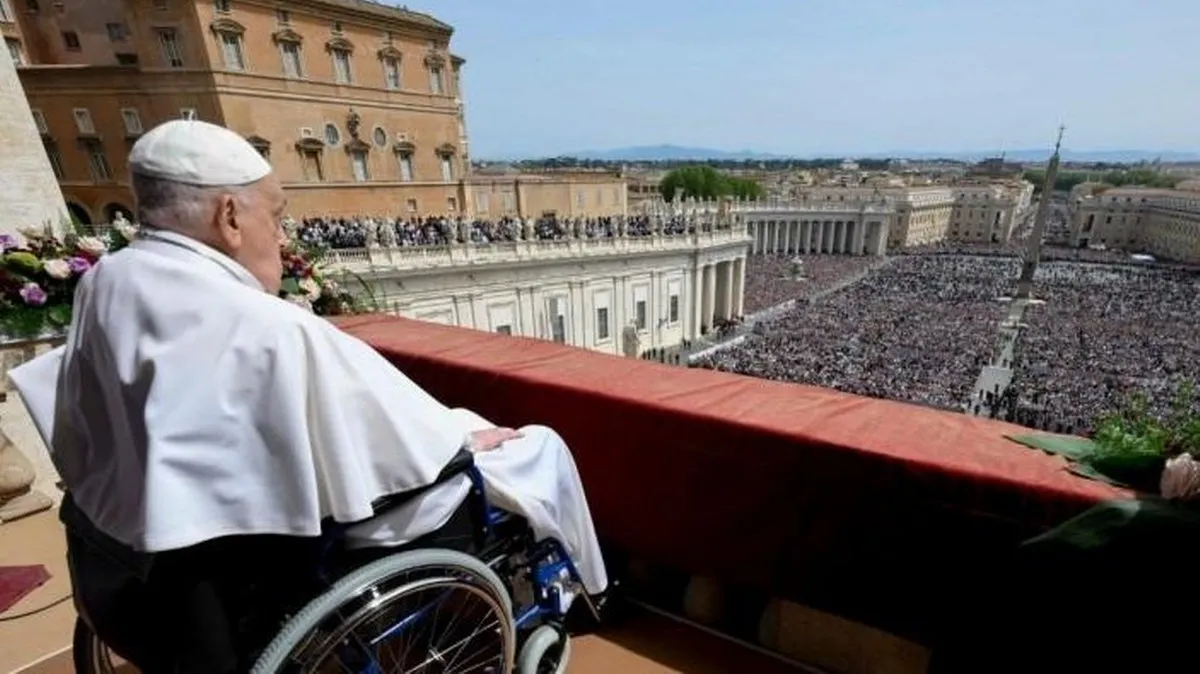 Papa Francisco reaparece con un mensaje de paz mundial en el Domingo de Pascua