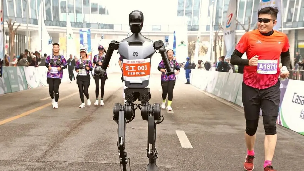 Un pequeño paso para el hombre pero un salto enorme para el robot; corren humanos contra máquinas