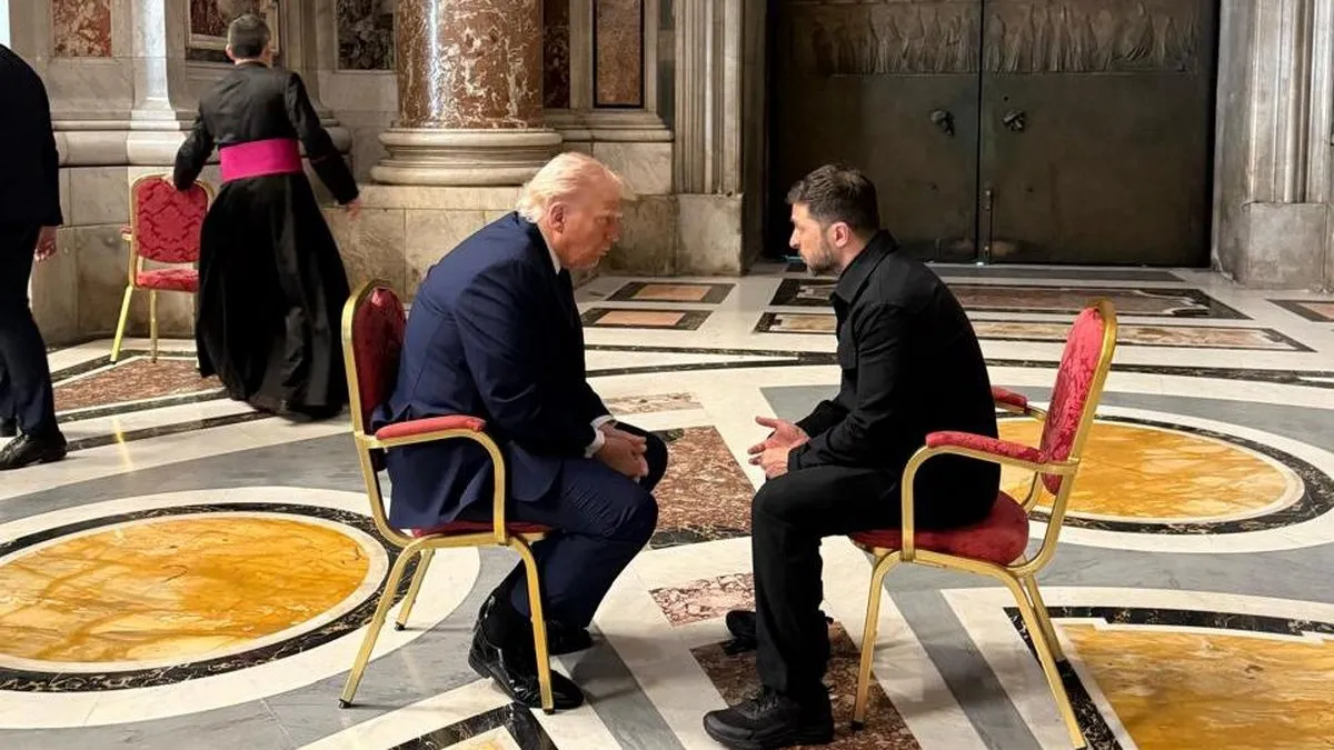 Trump y Zelenski se reúnen en el Vaticano; alto al fuego y una paz confiable, plantean