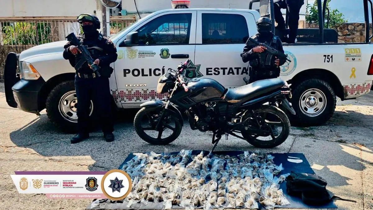 Autoridades aseguran drogas y detienen a un hombre en operativos en Guerrero