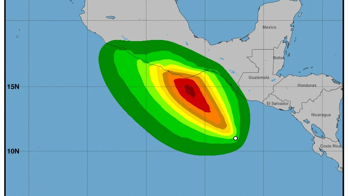 Cinco-E se fortalece a depresión tropical; prevén efectos en costas de Guerrero