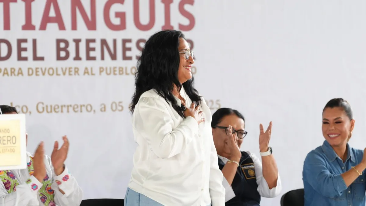 Abelina López acude a la inauguración de Tianguis del Bienestar en Acapulco