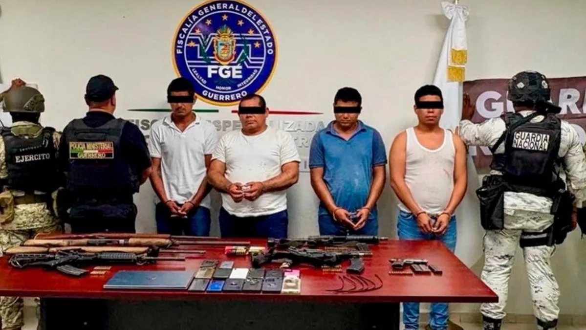 Caen cuatro fuertemente armados en Coyuca de Benítez