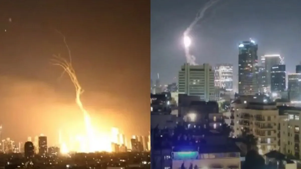 Bombardeos sobre Israel.