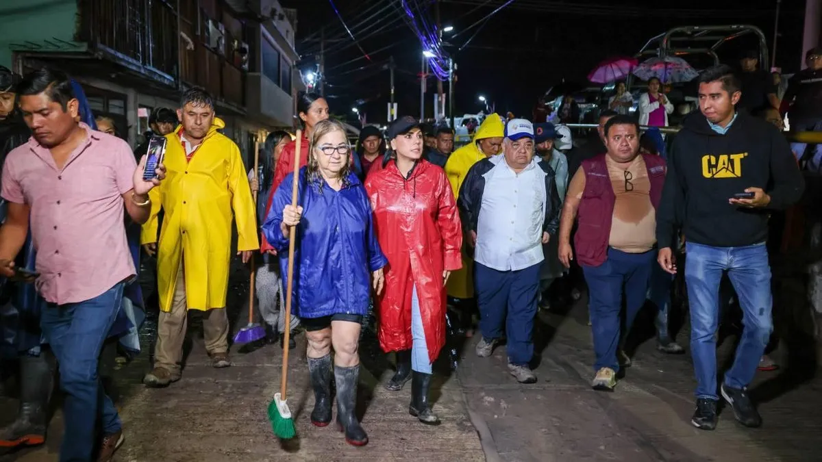 Evelyn Salgado supervisa atención por inundaciones en Chilpancingo