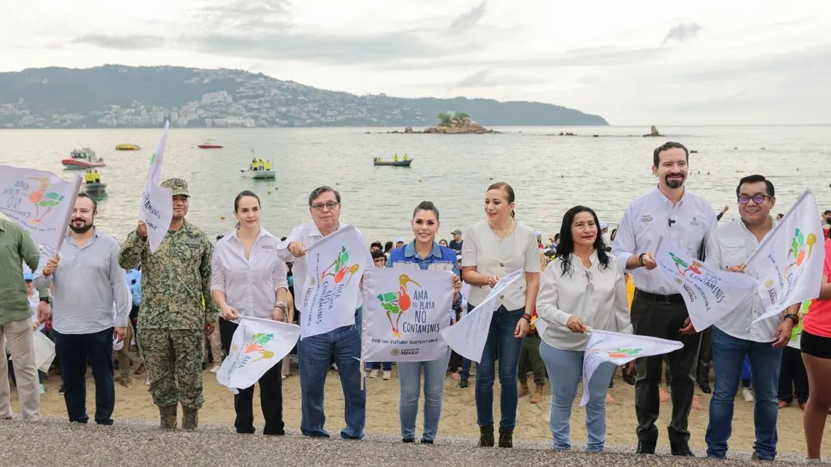 Gobernadora de Guerrero se suma a Estrategia Nacional de Limpieza de Playas