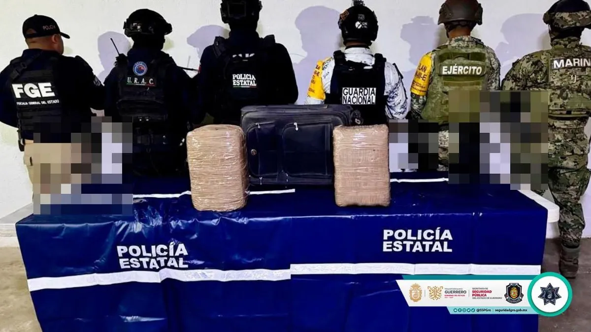 Aseguran más de 9 kilos de marihuana en terminal de autobuses de Acapulco