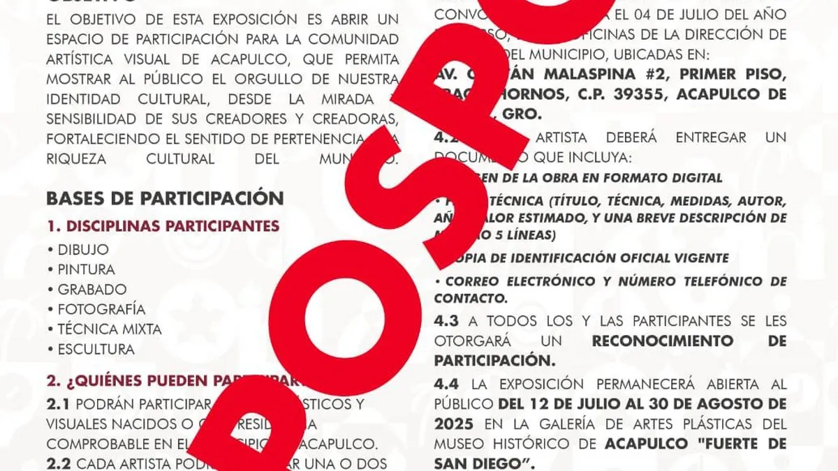 Posponen inauguración de “Acapulco Soy” en el Fuerte de San Diego