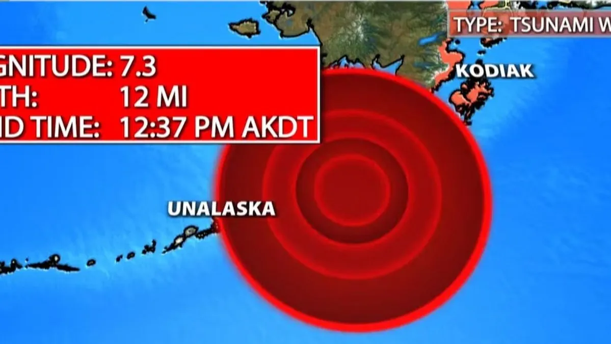 Sismo de 7.3 sacude Alaska; emiten advertencia de tsunami