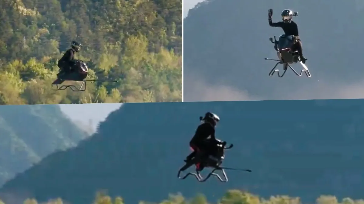 ¿Moto voladora? Ya existe y pronto saldrá a la venta, puede transportar a una persona por las nubes