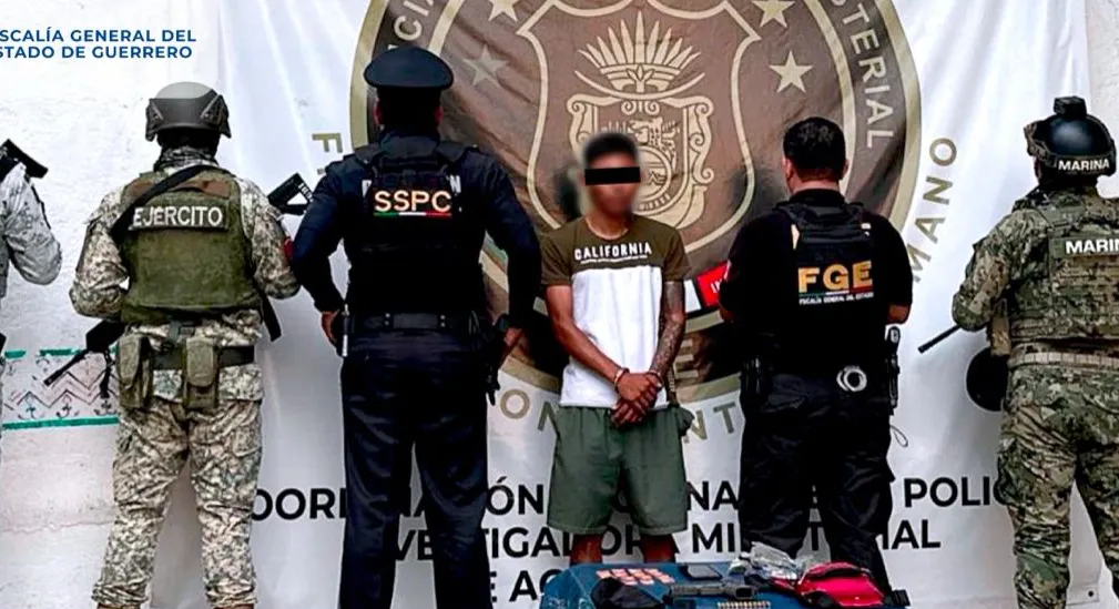 Cae integrante de grupo delictivo con droga y arma en Acapulco