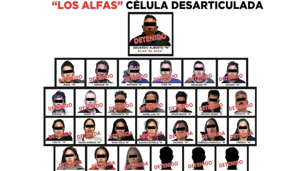 Capturan a 27 de 'Los Alfas', grupo criminal del CJNG que operaba en el Estado de México