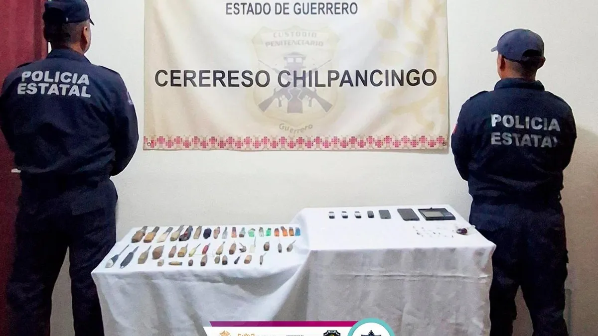 Decomisan droga y celulares en penal de Chilpancingo