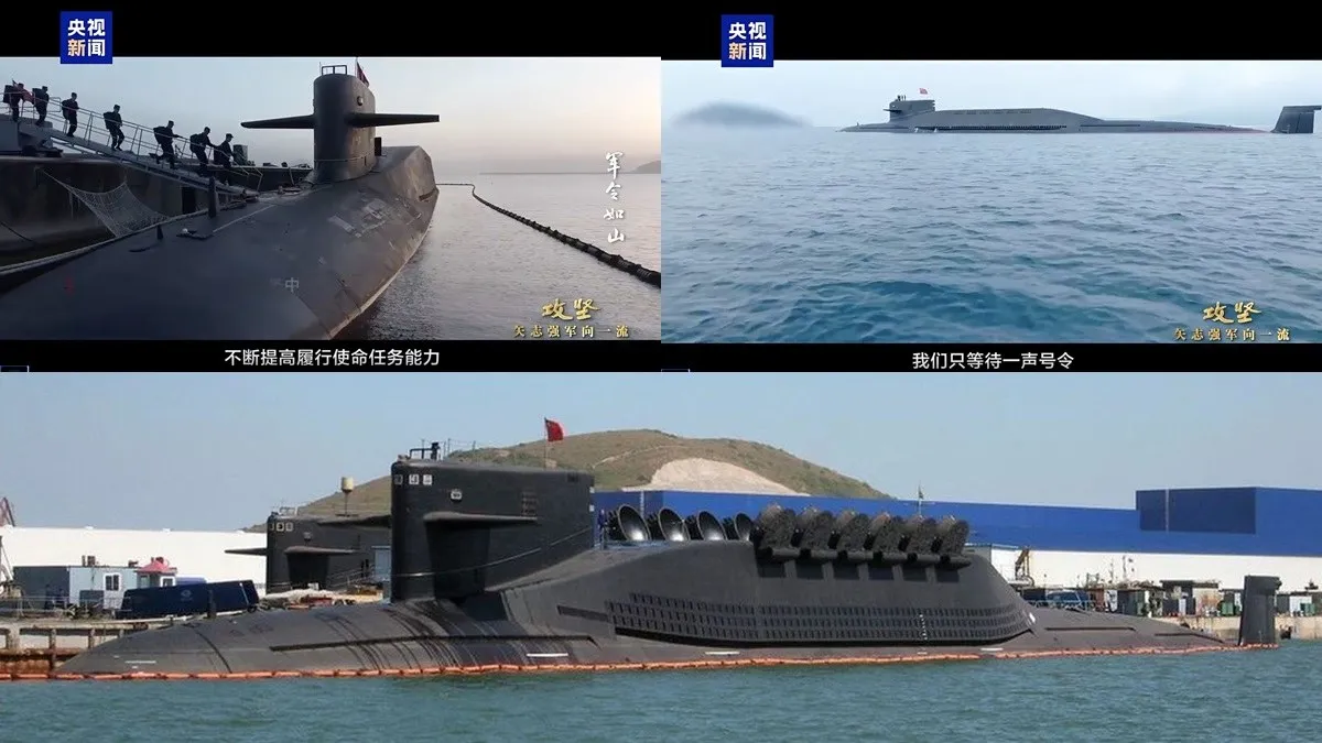 China muestra imágenes secretas de su submarino nuclear Tipo 094 armado con misiles balísticos
