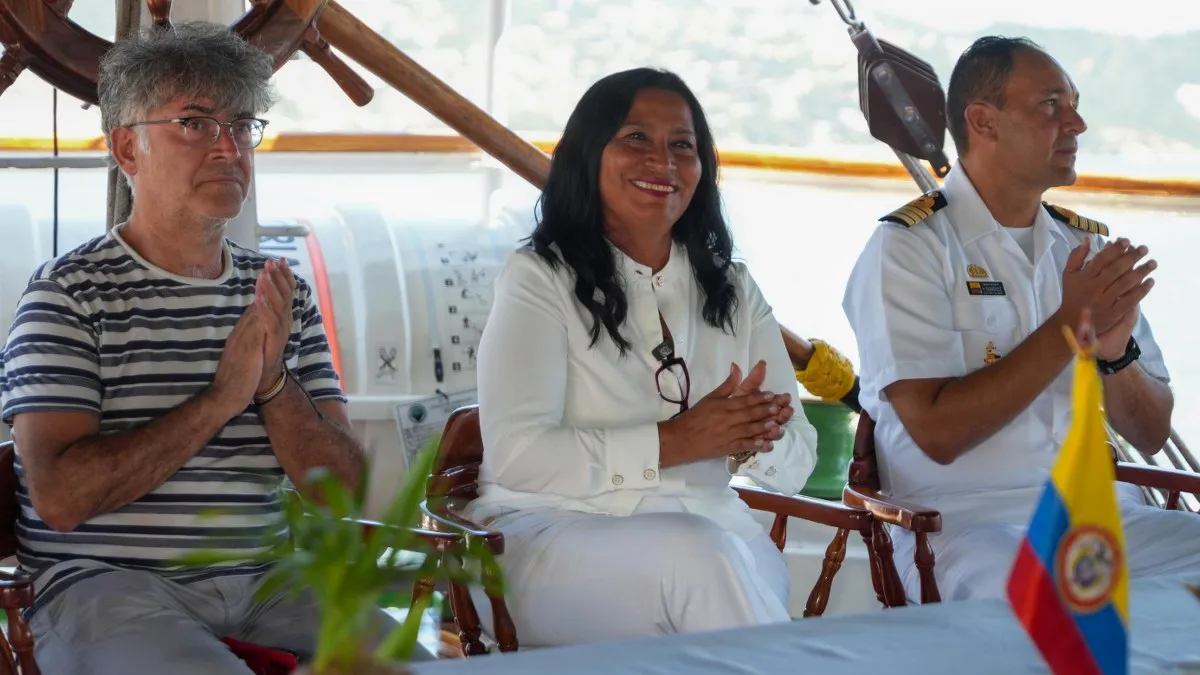 Abelina López presenta La Nao 2025 a bordo del Buque ARC Gloria