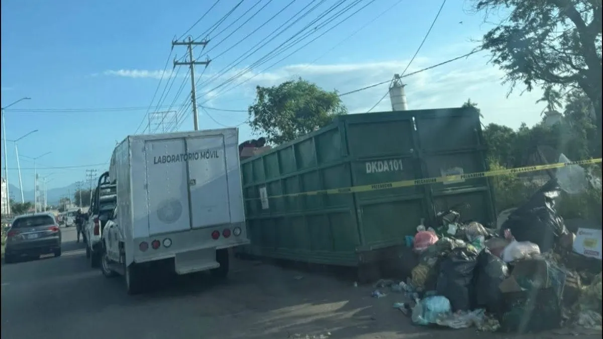 Hallan cuerpo embolsado en un contenedor de basura en El Coloso de Acapulco