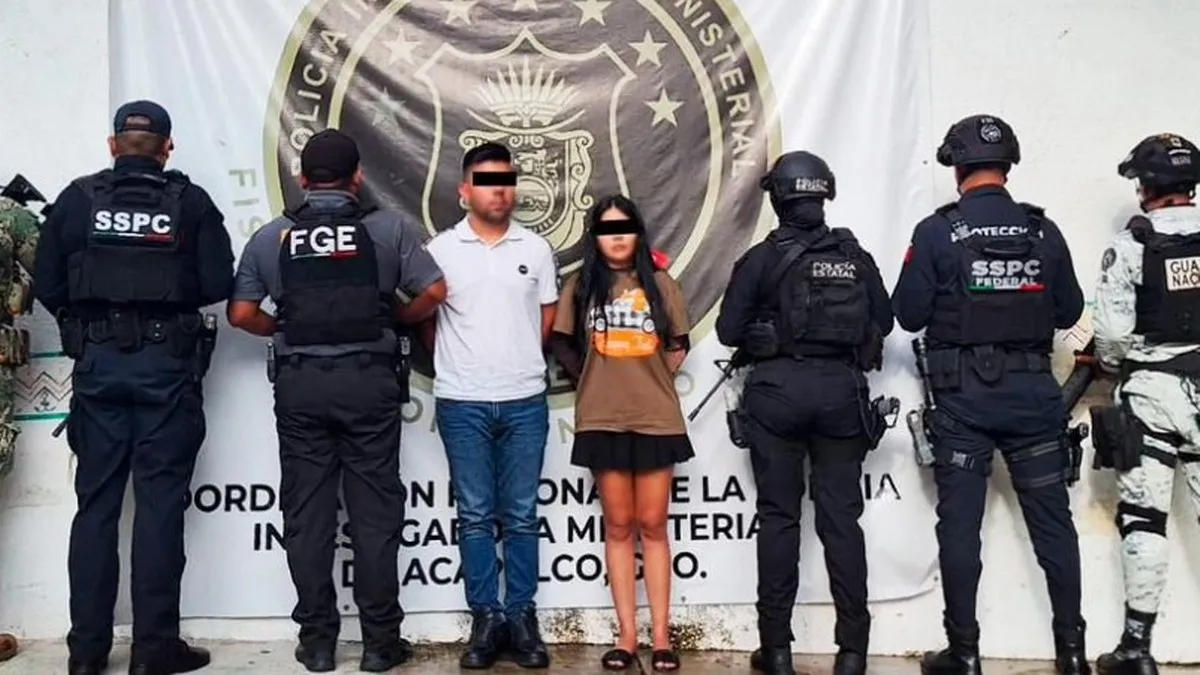 Cae pareja vinculada a 'Los Rusos' por homicidio en Acapulco