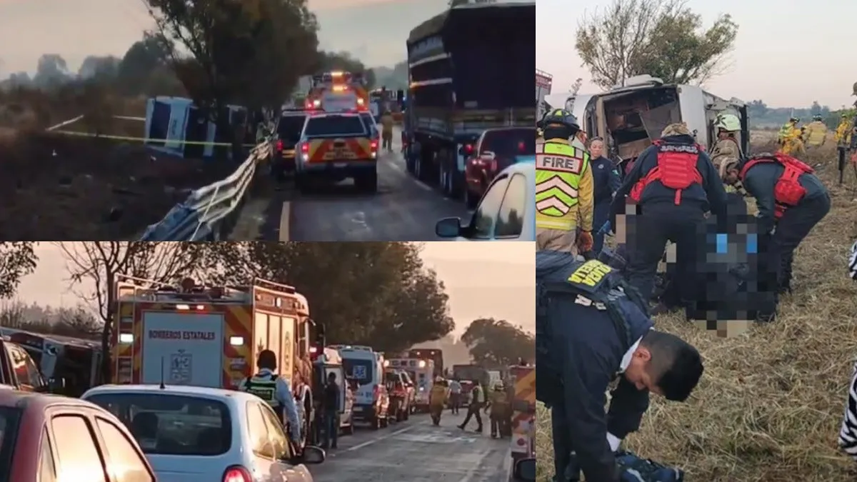 Grave volcadura de autobús en la Morelia–Pátzcuaro deja al menos 10 muertos y 20 heridos