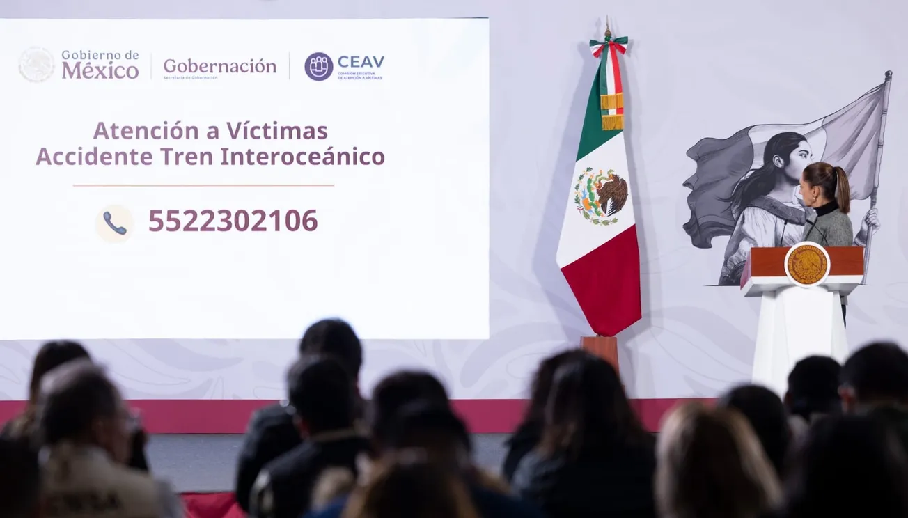 Sheinbaum viajará a Oaxaca para supervisar atención a víctimas del tren Interoceánico