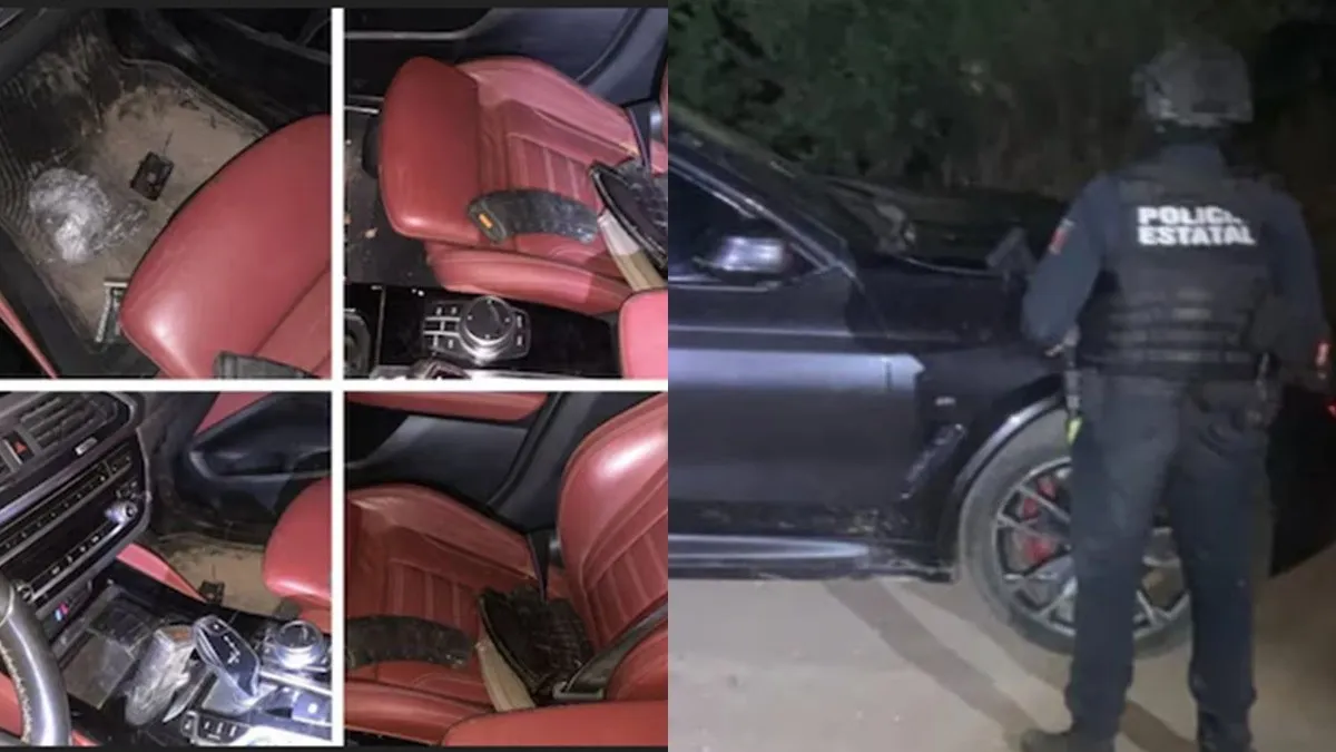 Decomisan BMW X4 que escondía arsenal y presunta marihuana en Navolato