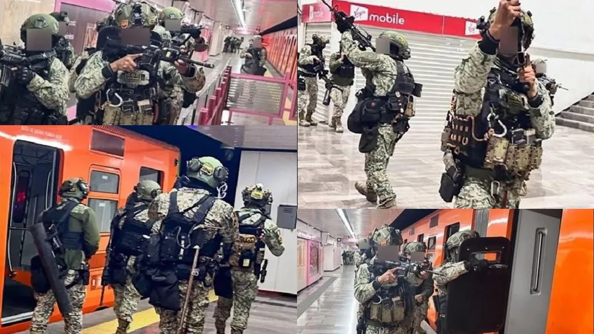 Esto está pasando: Fuerzas antiterroristas entrenan en el Metro con equipo especial