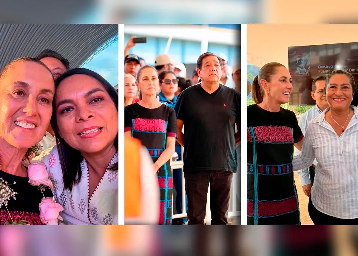 En visita a Guerrero acompañan a Sheinbaum varios aspirantes a la gubernatura