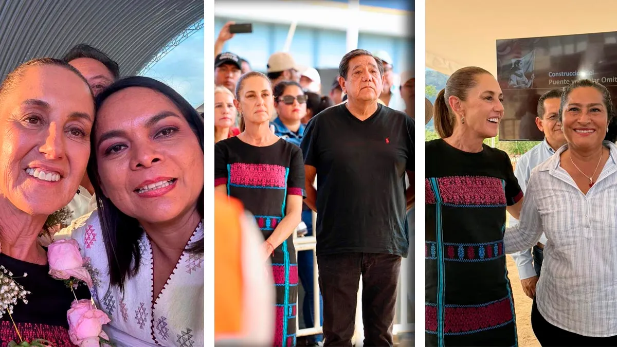 En visita a Guerrero acompañan a Sheinbaum varios aspirantes a la gubernatura