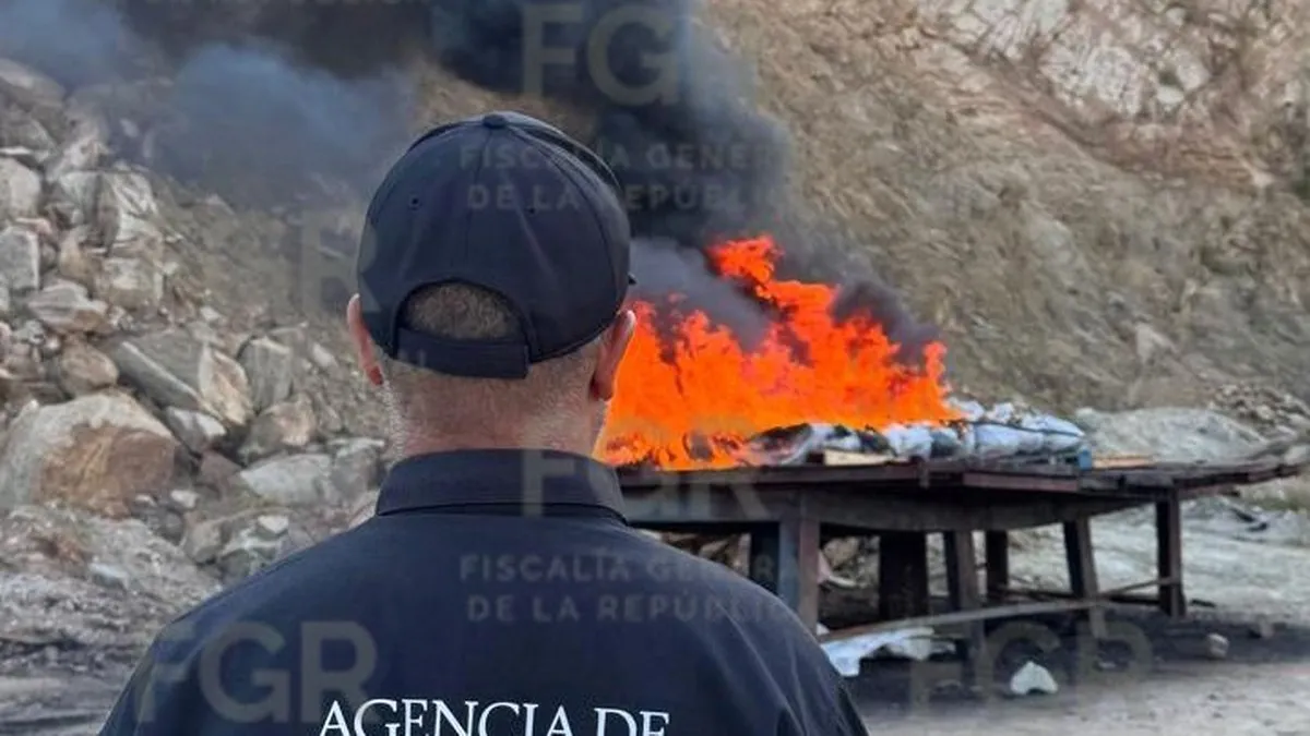 Más de 214 kilos de droga son quemados en Acapulco
