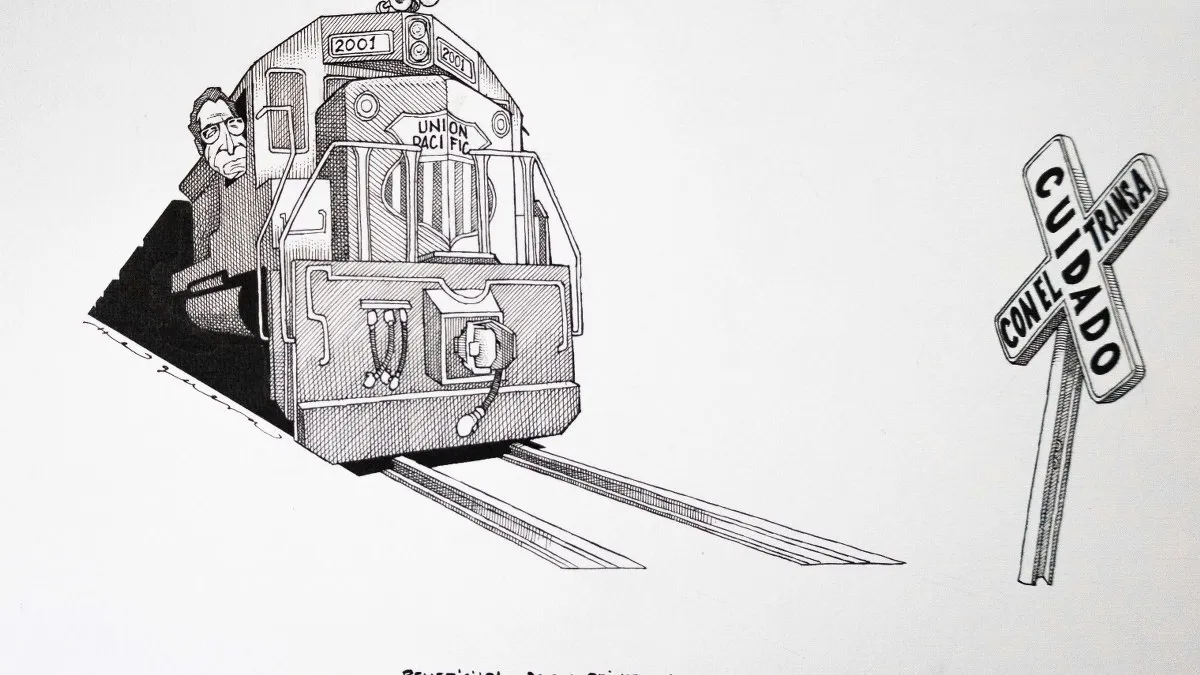 Abren en Los Pinos muestra crítica sobre poder y transporte en México