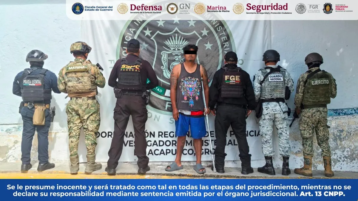 Cae 'El Muletas'; van tres detenidos por asesinato de tres en La Poza de Acapulco