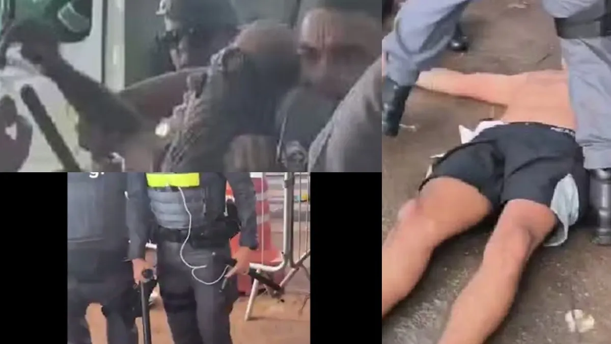 Policías militares golpean y asfixian a vendedor con llave ‘mataleón’ en Brasil | Video