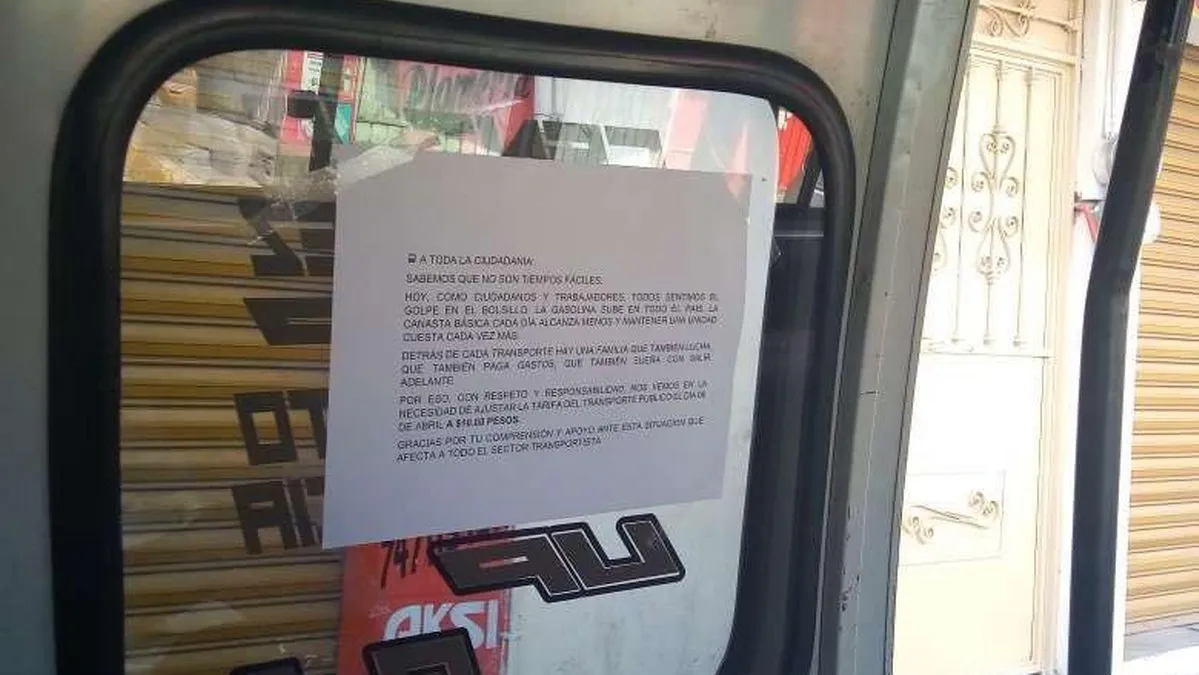 Aumentan urvans pasaje en Chilpancingo; pasará de $8 a $10 sin autorización oficial