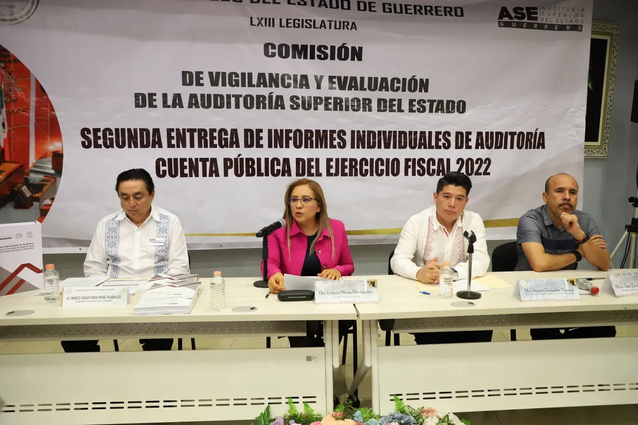Recibe Congreso de Guerrero informes individuales de auditoría a la cuenta pública 2022