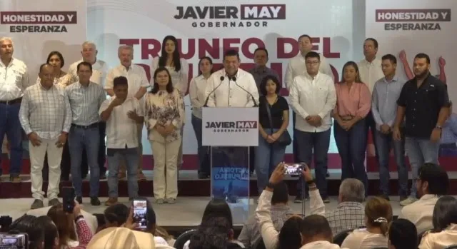 Javier May se declara ganador de la elección de gobernador en Tabasco